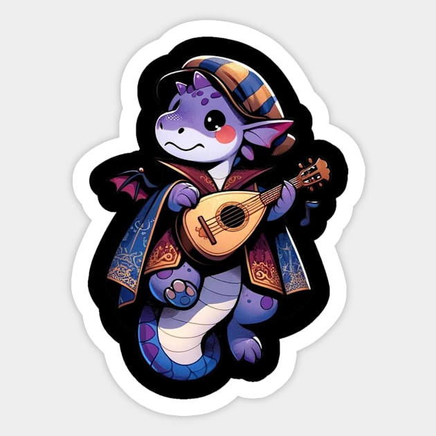 Melodyscale Troubadour Sticker by The Whimsical Wench